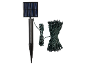 Guirlande lumineuse solaire avec panneau solaire et piquet de terre.