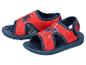 Sandales pour enfants rouges et bleues avec motif de super-héros