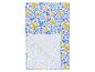 Set de table et serviette en tissu, motif citron et azulejo bleu et blanc.