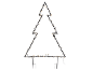 Sapin de Noël avec lumières LED pour l'extérieur