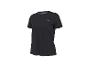 T-shirt de sport noir à manches courtes avec col rond et logo sur la poitrine