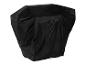 Housse de barbecue noire pour protéger le gril des intempéries.