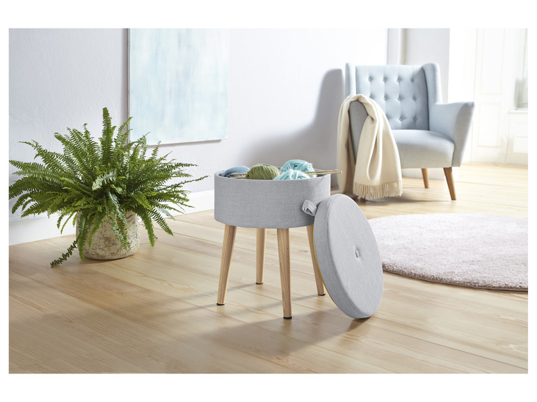 Aller en mode plein écran : LIVARNO home Tabouret avec compartiment de rangement, Ø 36 cm - Image 3