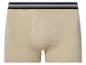 Boxers homme beige avec bande noire.