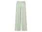 Pantalon vert clair avec une ceinture élastique.