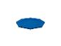 Housse de protection octogonale bleue pour piscine.