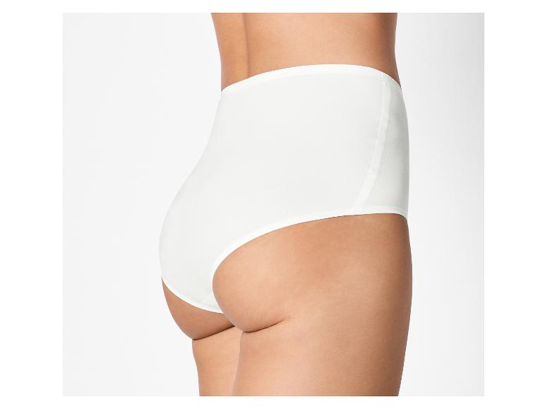 Culotte femme taille haute de couleur claire, vue de côté.