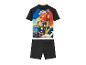 Maillot de bain enfant Fireman Sam : haut à manches courtes et short noir.