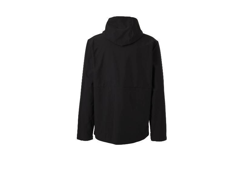 Veste noire à capuche, vue de dos.