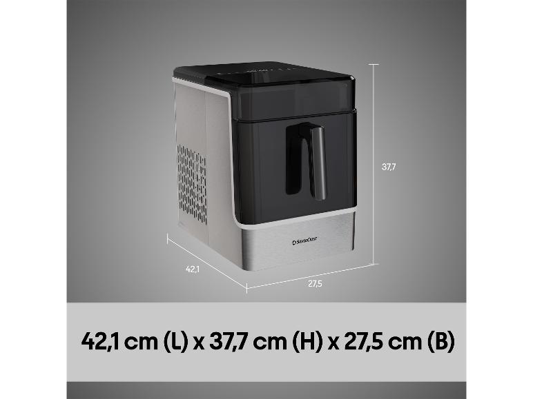 Machine à glaçons SILVERCREST SEMK 250 A1 avec dimensions 42,1 cm (L) x 37,7 cm (H) x 27,5 cm (P)