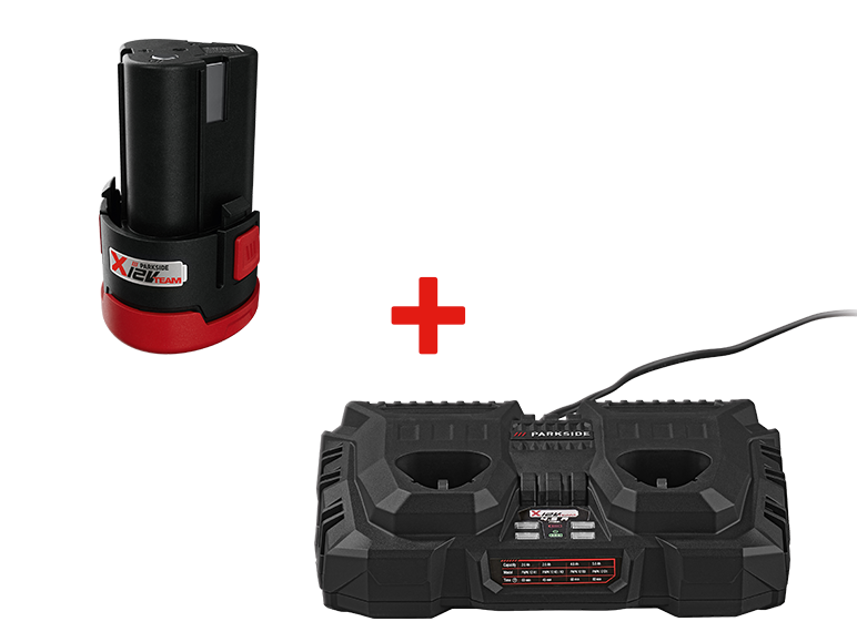 Batterie Parkside X 12V Team et chargeur double