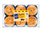 Six muffins aux pépites de chocolat dans un emballage, avec une étiquette „Muffins mit Schoko-stückchen” et 540g.