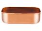 Plat rectangulaire en cuivre pour la cuisson ou le stockage des aliments.