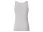 Débardeur gris pour femme, sans manches, vue de dos