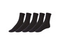 Des chaussettes noires avec une texture côtelée.