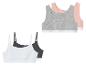 Soutiens-gorge de sport gris et rose pour filles.