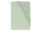 Drap-housse vert avec élastique et bords froncés