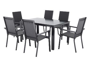 LIVARNO® Table de jardin + Lot de 6 Fauteuils Houston