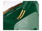 Soudure plastique : outil vert et attaches métalliques.