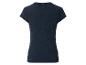 Un t-shirt bleu marine à manches courtes.