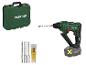 Perforateur sans fil, mallette, forets et graisse.