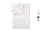 Parure de lit Feinbiber avec motif teckels à carreaux et flocons de neige