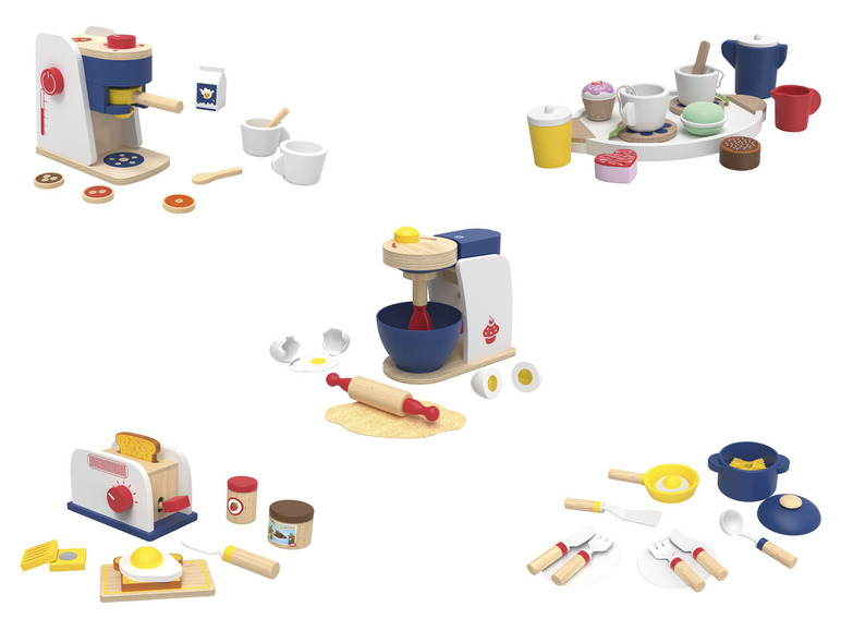Aller en mode plein écran : Playtive Accessoires de cuisine en bois au design rétro - Image 1