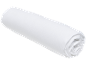 Drap en coton blanc roulé.