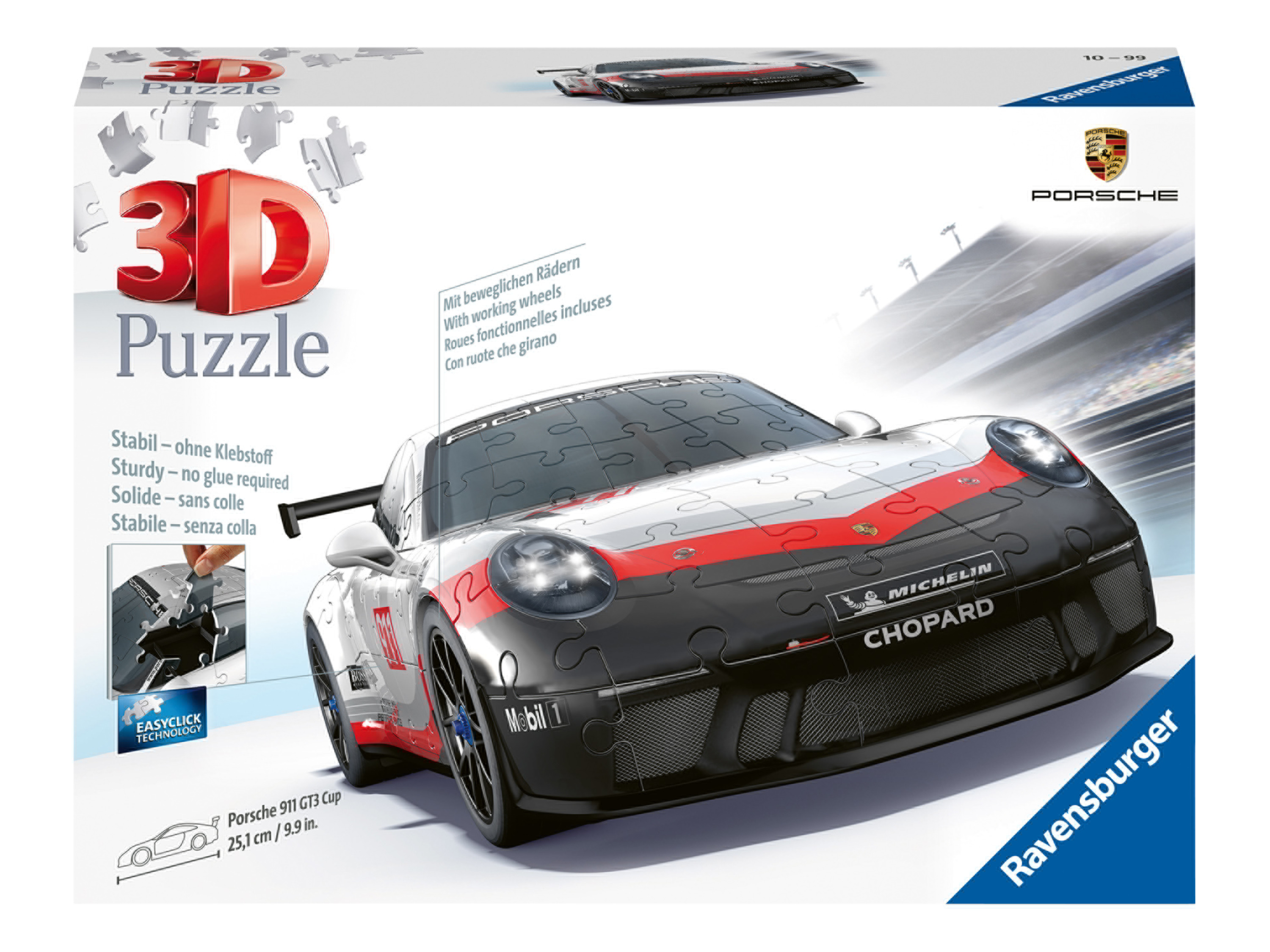 Puzzle 3D Ravensburger (Porsche 911 GT3 Cup)