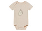 Un body bébé beige avec un motif de poire.