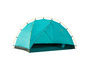 Une tente Grand Canyon turquoise prête pour le camping.