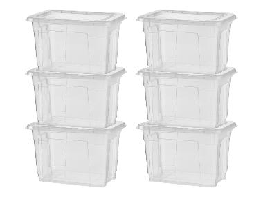 W5 Boîtes 5 l avec couvercle, lot de 6