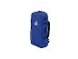 Sac à dos de sport bleu avec logo blanc et passepoil bleu clair