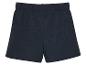 Short bleu foncé avec une taille élastique.