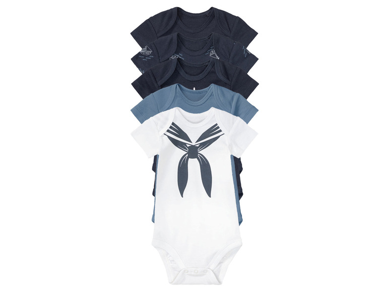 Aller en mode plein écran : lupilu® Lot de 5 bodies à manches courtes bébé - Image 24