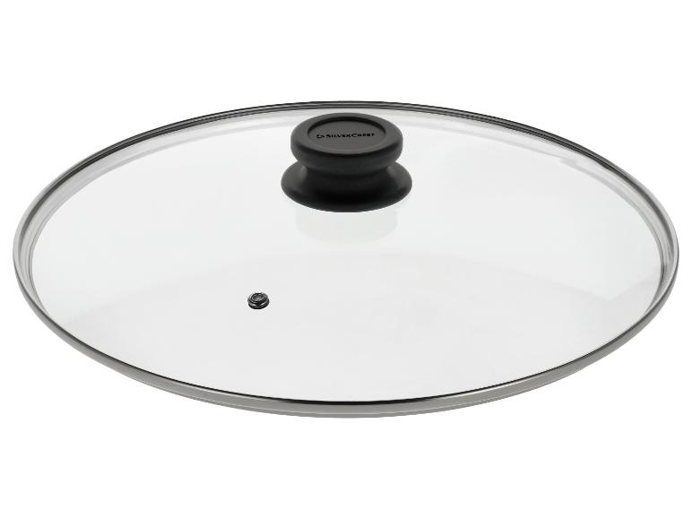 Couvercle de casserole en verre avec poignée noire