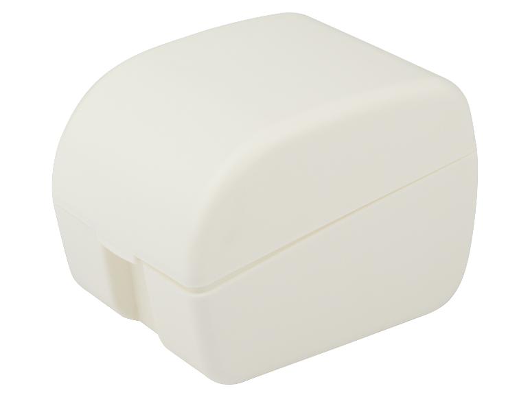 Boîte de rangement blanche en plastique avec couvercle