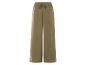 Pantalon large kaki à taille élastique.