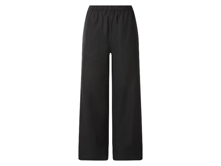 Pantalon noir large avec taille élastiquée