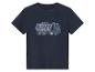 T-shirt enfant bleu marine avec imprimé camion jouet.