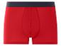 Boxers rouges avec bande grise.