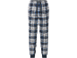 Pantalon de pyjama à carreaux pour homme avec cordon de serrage et poignets côtelés.