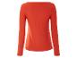 Un t-shirt orange à manches longues avec un col rond.