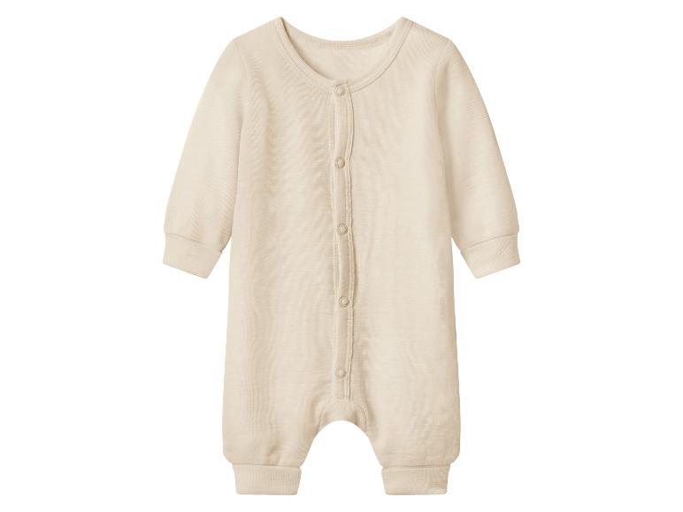 Grenouillère bébé crème une pièce avec boutons sur le devant