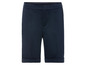 Short bleu marine avec ourlet retroussé.