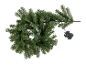 Branche de sapin de Noël artificielle avec aiguilles vertes et boîtier de batterie noir