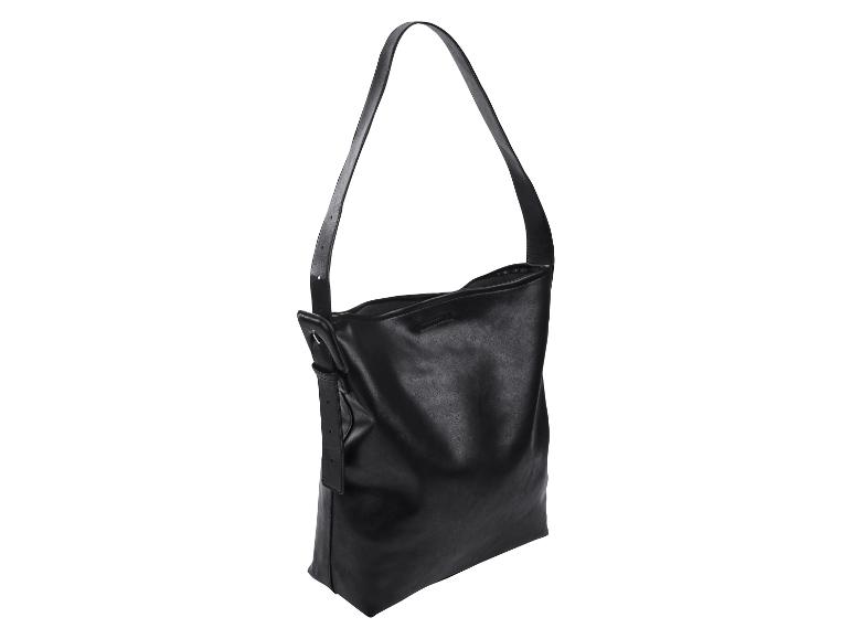 Sac à main noir en cuir.