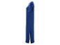 Robe longue bleue à manches courtes.
