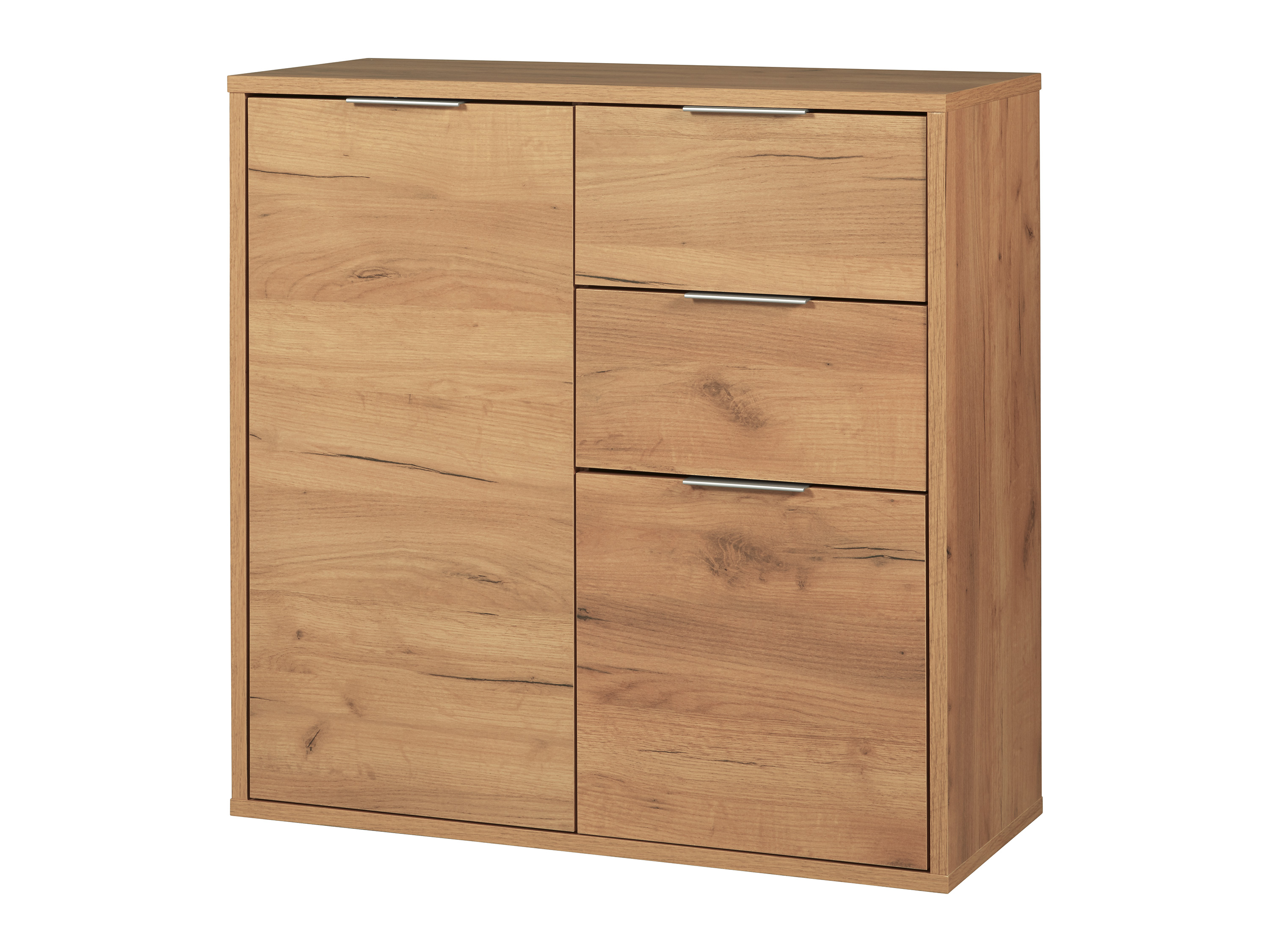 LIVARNO home Commode Verona 2 tiroirs 2 compartiments, 80 x 80 x 35 cm, imitation chêne