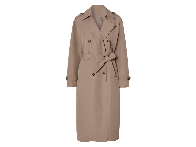 Trench-coat beige double boutonnage.
